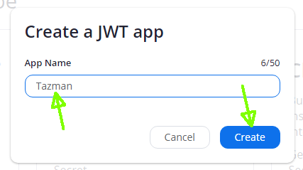 יצירת אפליקציה בZOOM בשביל Tazman